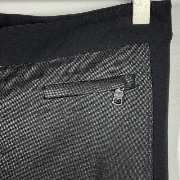 Armani Exchange Black Mixed Media Skinny Pants Small - Picture 2 of 7